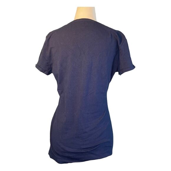 Banana Republic Classic V-Neck Tee Navy Blue Knit Short Sleeve Pull-Over S - Picture 2 of 6